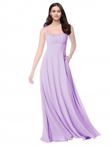 Shop Chiffon A-Line Chiffon Bridesmaids Dress with Ruched Bodice London