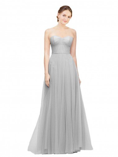 Shop Long Twisted Sweetheart Neckline Tulle Bridesmaid Dress London